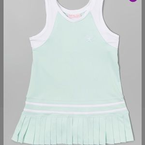 “Little Miss Tennis” Peppermint & White shift